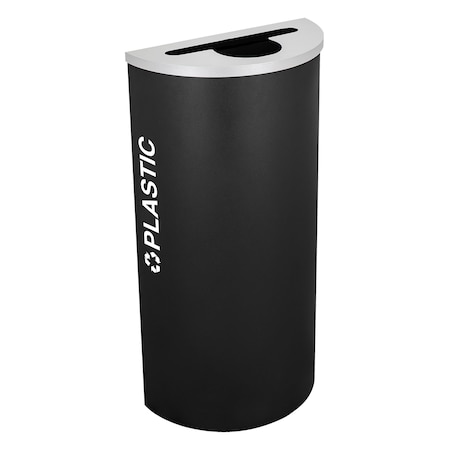 Ex-Cell Kaiser 8-Gal. Half-Round Receptacle - Plastic decal, Black RC-KDHR-PL BLX